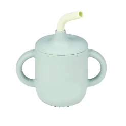 Nattou Gobelet avec paille Vert