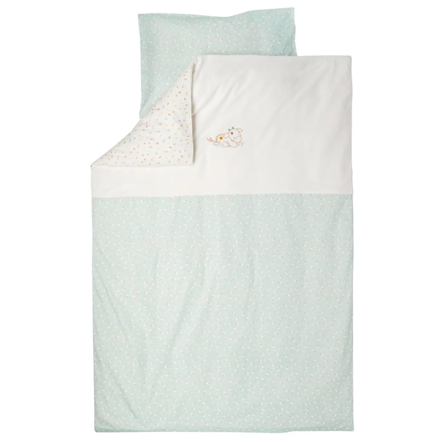 Nattou Housse de couette et taie d'oreiller Bleu