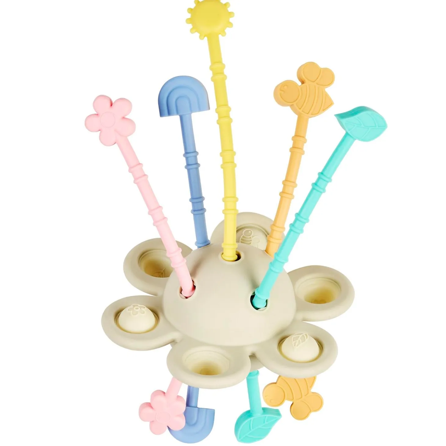 Nattou Jouet soucoupe Montessori Silicone multicolore
