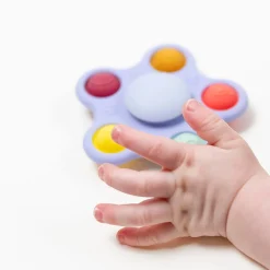 Nattou Jouet Spinner pop it Silicone Mauve