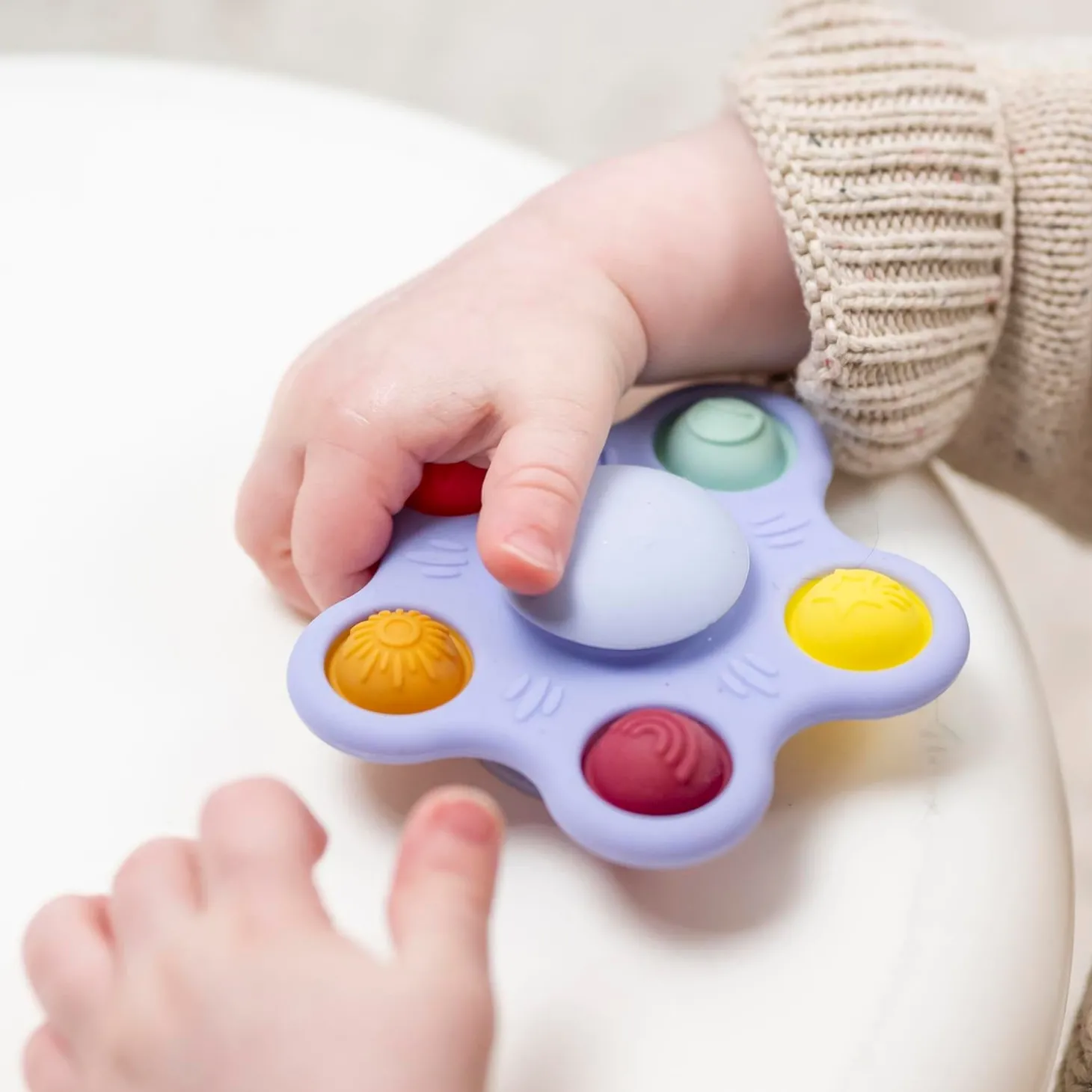 Nattou Jouet Spinner pop it Silicone Mauve