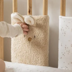 Nattou Lot de 6 Protège Barreaux Teddy Blanc/Beige/Caramel