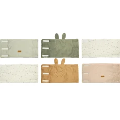 Nattou Lot de 6 Protèges Barreaux Loulou Vert/Sable/Ecru