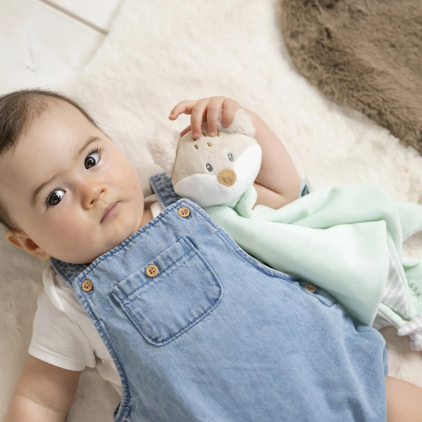 Nattou Maxi Doudou renard Flo Vert