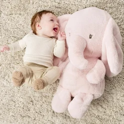 Nattou                    Maxi Peluche Éléphant Longs Poils Fanfan    Rose