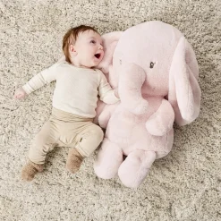 Nattou Maxi Peluche Éléphant Longs Poils Fanfan Rose