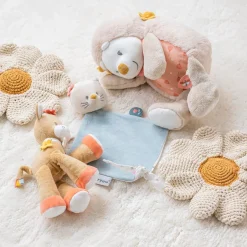 Nattou                    Mini doudou chat Mila, Zoé et Lana    Beige