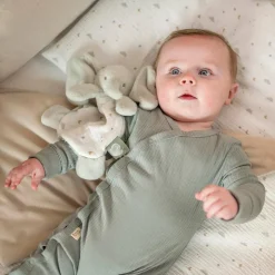 Nattou Mini Doudou Loulou Éléphant Vert tilleul