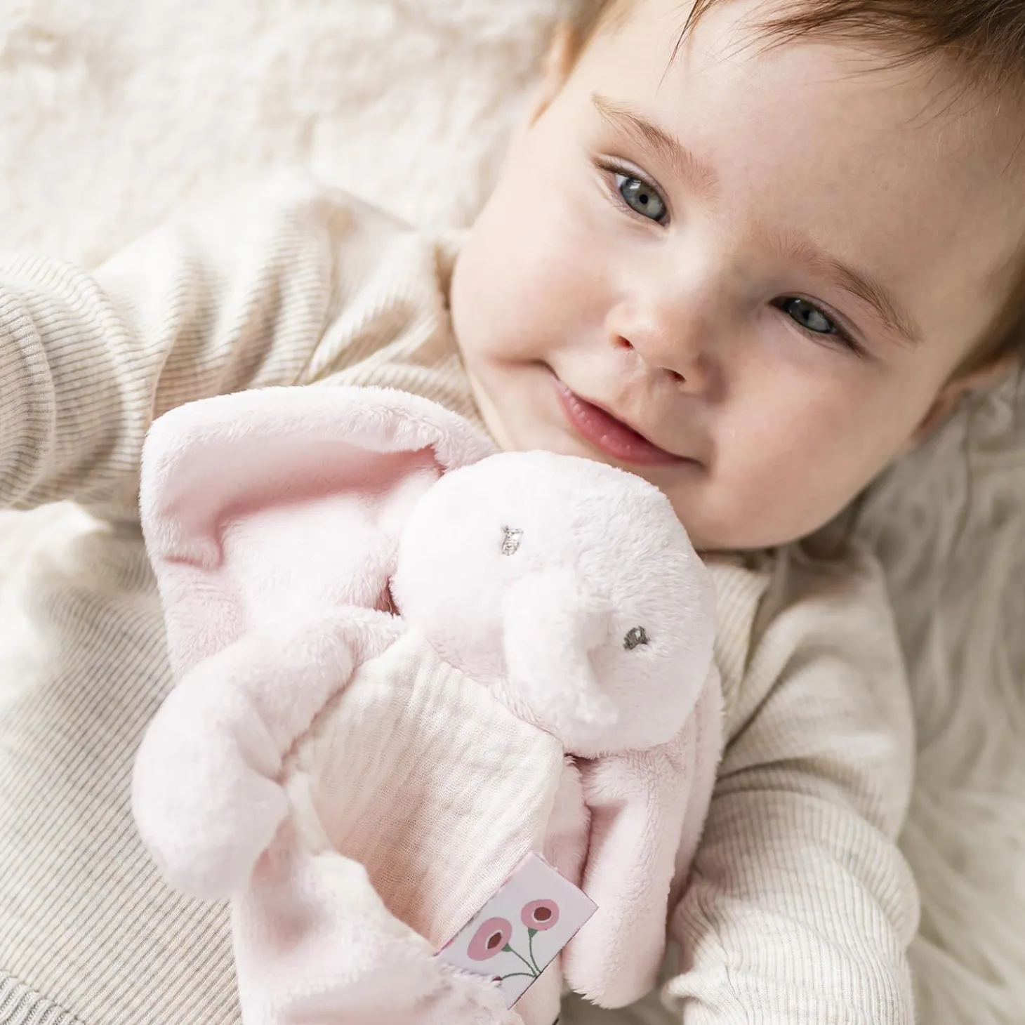 Nattou Mini Doudou Éléphant Fanfan Rose