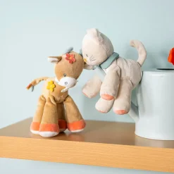 Nattou                    Mini peluche chat Mila, Zoé et Lana    Beige