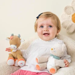 Nattou                    Mini peluche chat Mila, Zoé et Lana    Beige