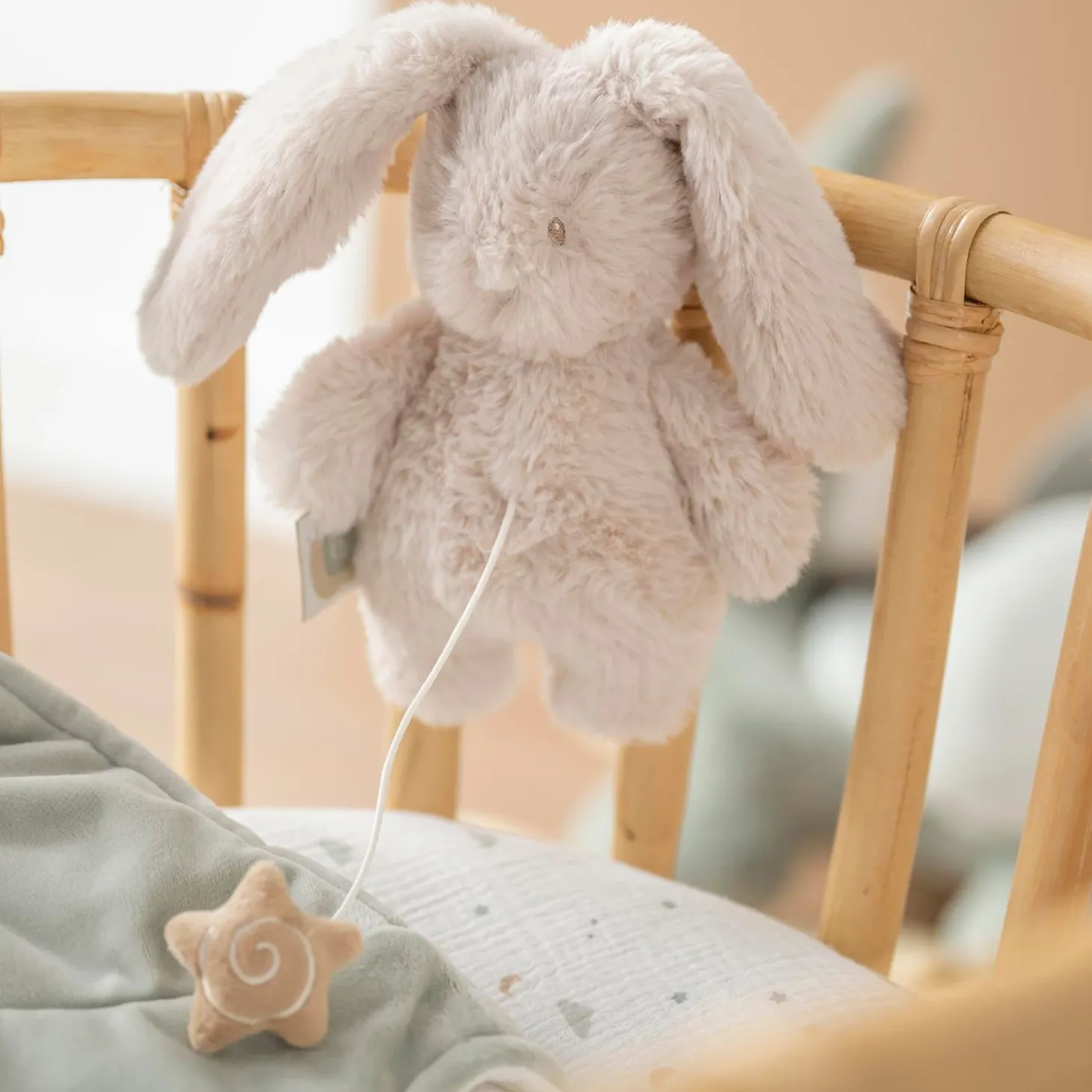 Nattou Mini Peluche Musical Loulou Lapin Sable
