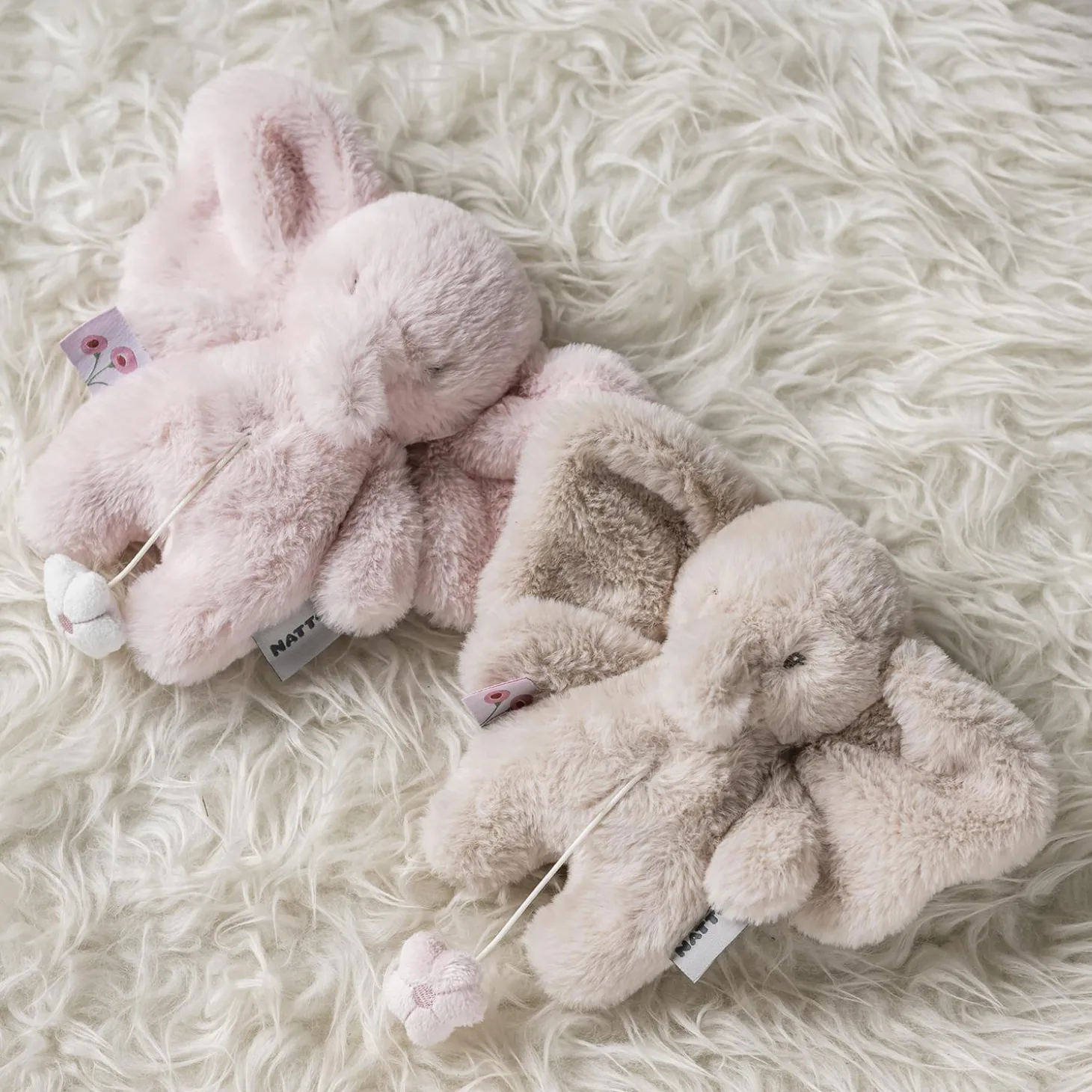 Nattou Mini Peluche Musical Éléphant Fanfan Blanc Crème