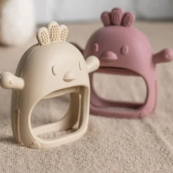 Nattou                    Moufle de dentition Silicone    Vieux Rose