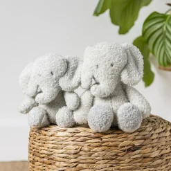 Nattou                    Peluche Bébé Éléphant Bouclette Teddy    Gris            24 cm
