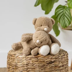 Nattou Peluche Bébé Ours Bouclette Teddy Caramel 24 cm