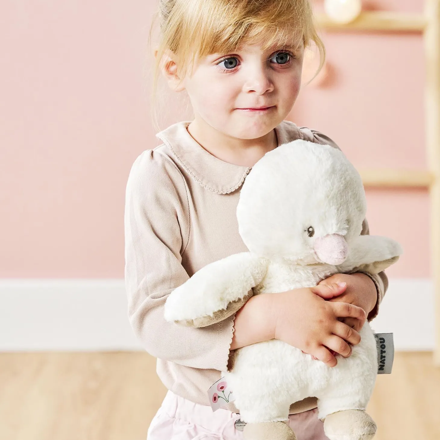 Nattou Peluche Caneton Fanfan Blanc Crème 30 cm