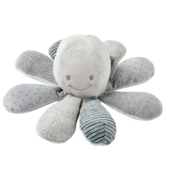Nattou Peluche d'activités poulpe Gris