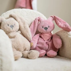 Nattou                    Peluche Lapidou avec bandana    Rose