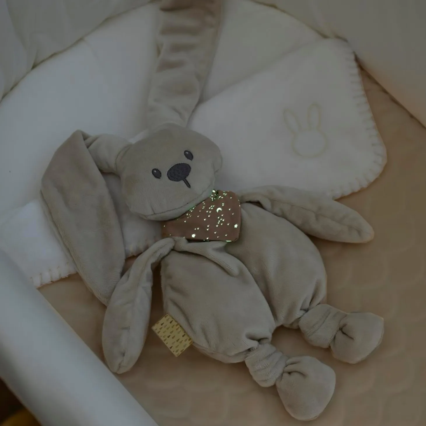 Nattou Peluche Lapidou avec bandana Sable