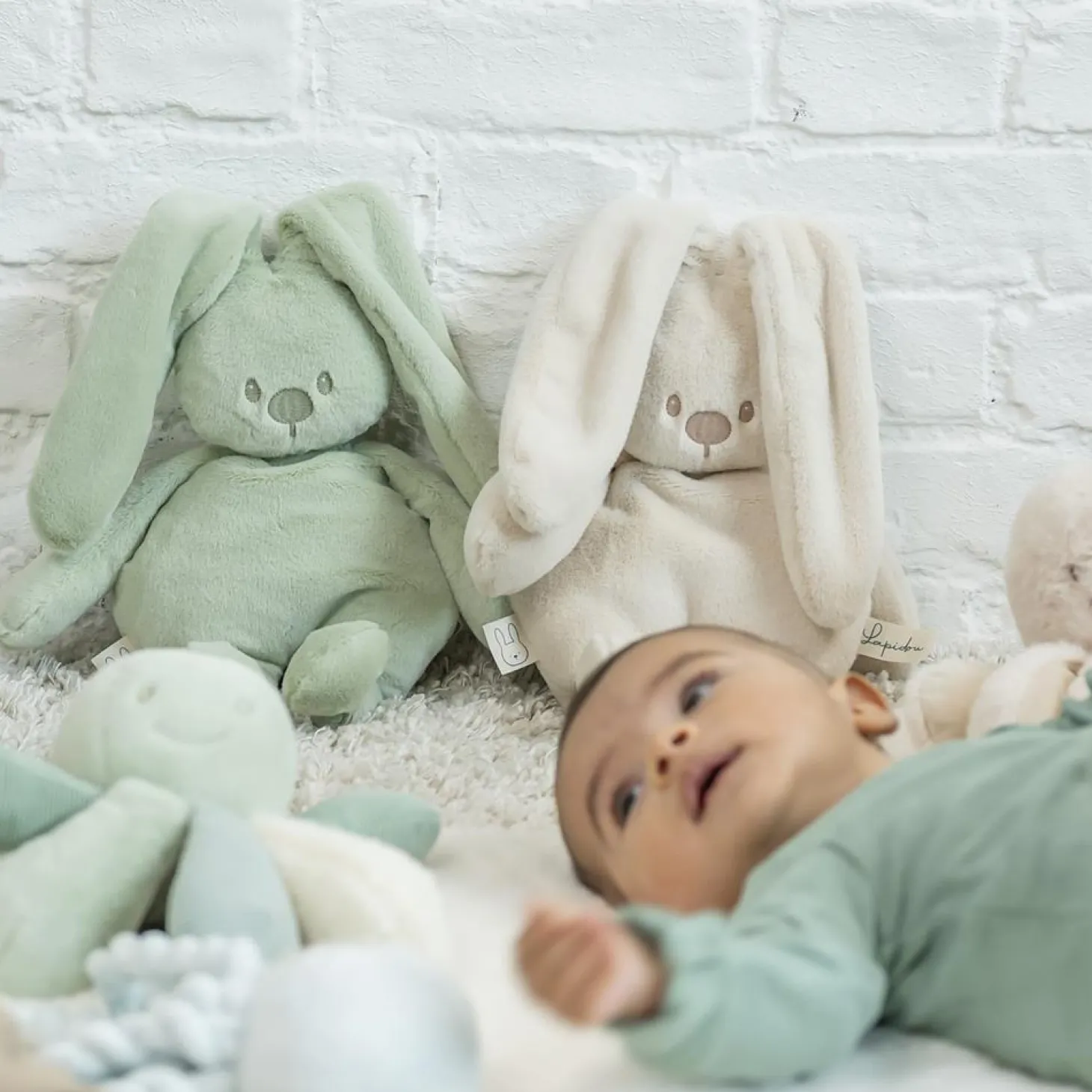 Nattou Peluche Lapidou Toudous Vert Tilleul
