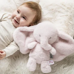 Nattou Peluche Éléphant Longs Poils Fanfan Rose 30 cm