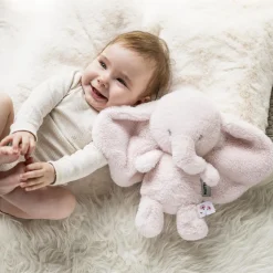 Nattou Peluche Éléphant Longs Poils Fanfan Rose 30 cm
