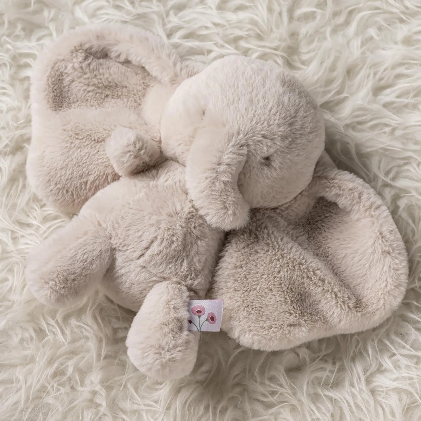 Nattou Peluche Éléphant Longs Poils Fanfan Sable 30 cm