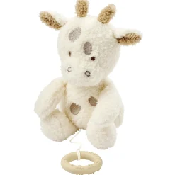 Nattou                    Peluche musicale Bébé Girafe Bouclette Teddy    Ecru