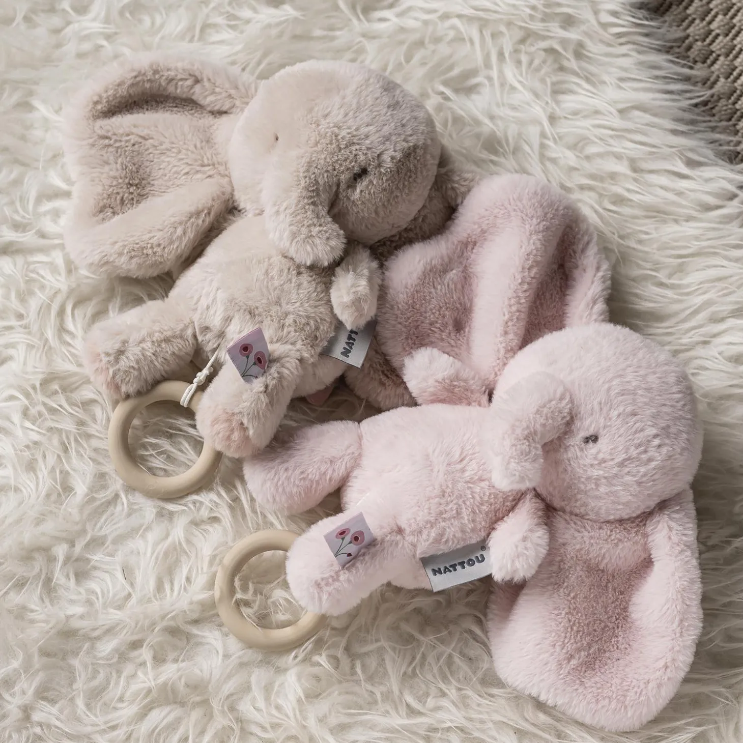 Nattou Peluche musicale Éléphant Fanfan Sable