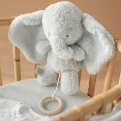 Nattou Peluche Musical Loulou Éléphant Vert tilleul