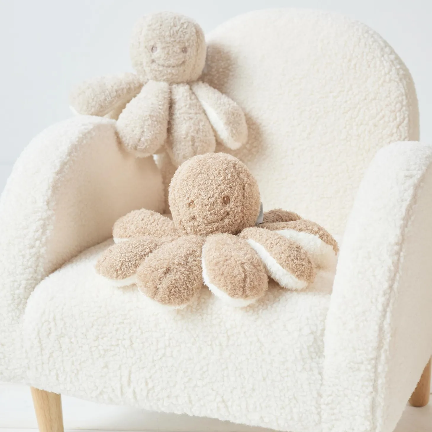 Nattou Peluche pieuvre d'activité Teddy Caramel