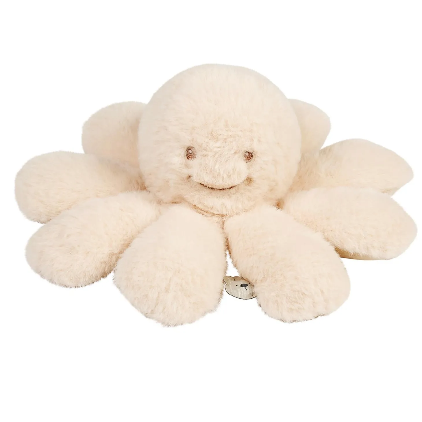 Nattou Peluche Pieuvre hochet longs poils Lapidou Sable