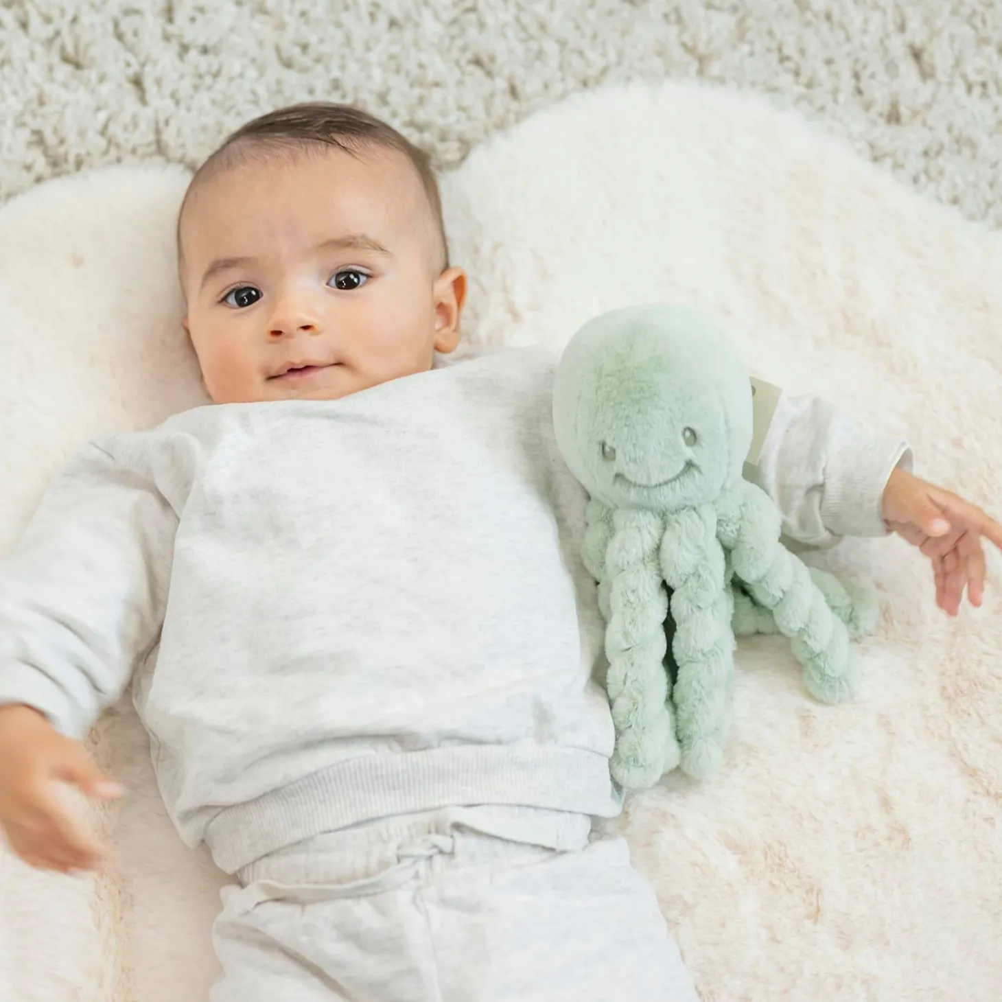 Nattou Peluche Pieuvre Toudous Lapidou Vert tilleul