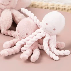 Nattou Peluche Pieuvre Toudous Lapidou Rose poudré