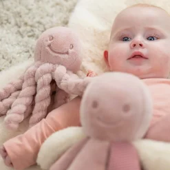 Nattou Peluche Pieuvre Toudous Lapidou Rose poudré