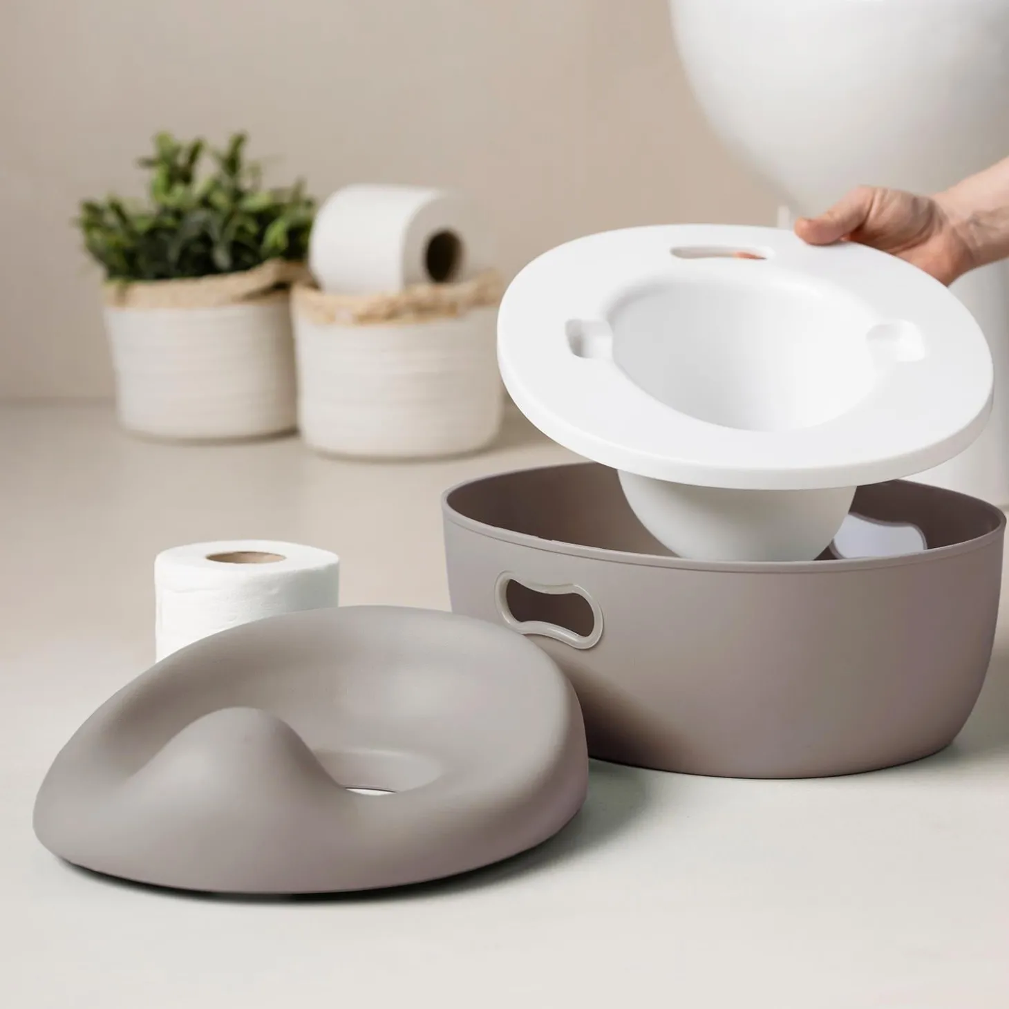 Nattou Pot pour bébé 3 en 1 Potty Taupe