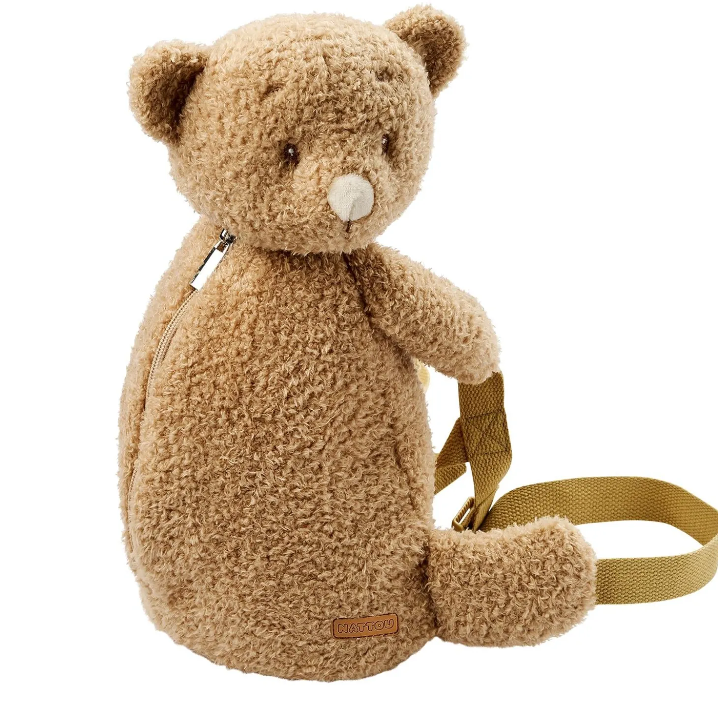 Nattou Sac à dos Peluche Ours Teddy Caramel