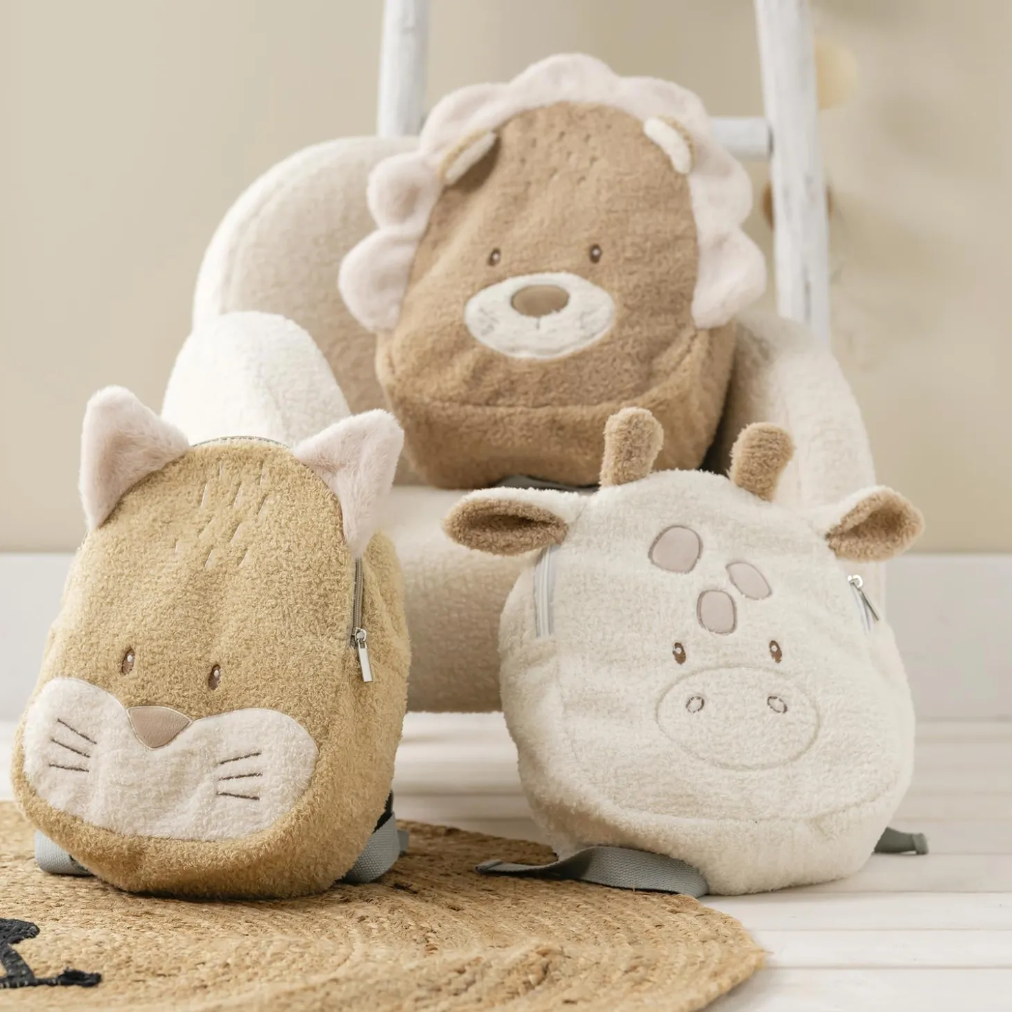 Nattou Sac à dos teddy Renard Caramel