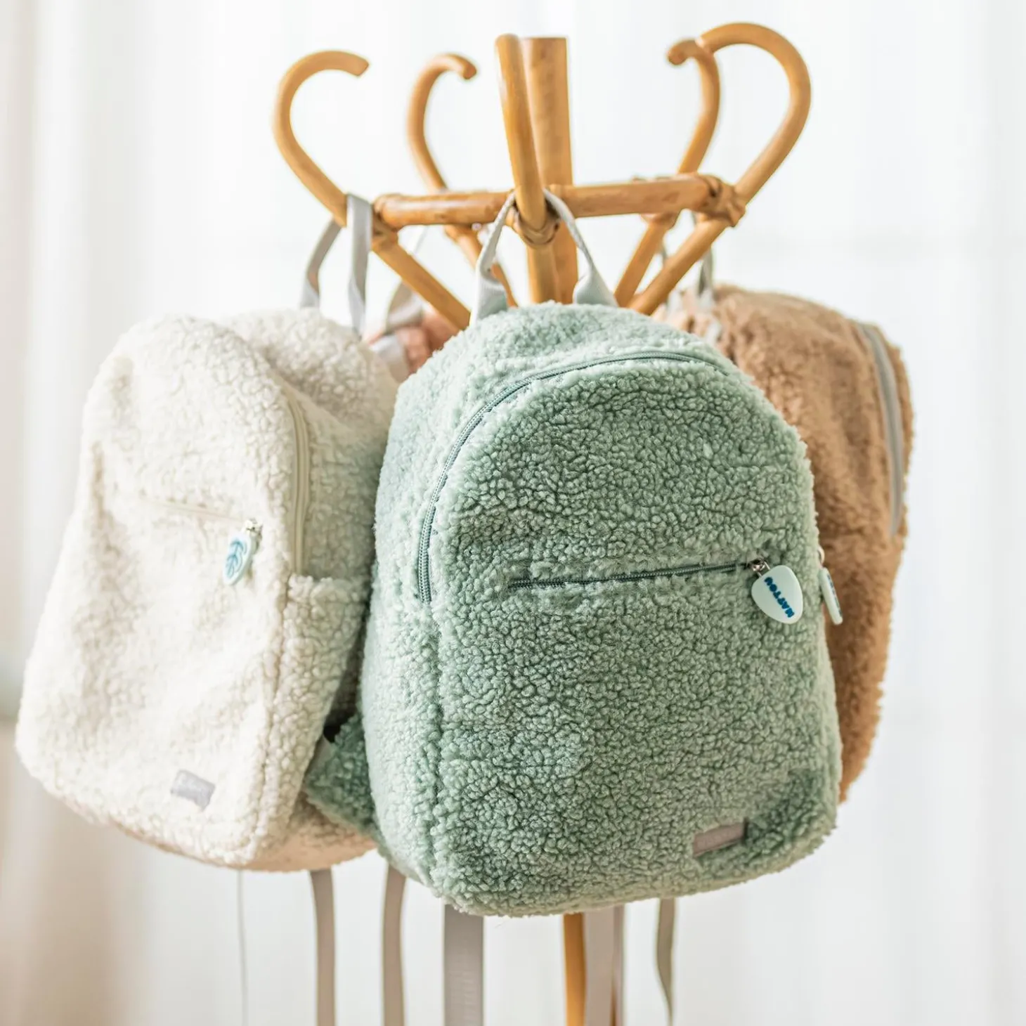 Nattou Sac à dos teddy Vert