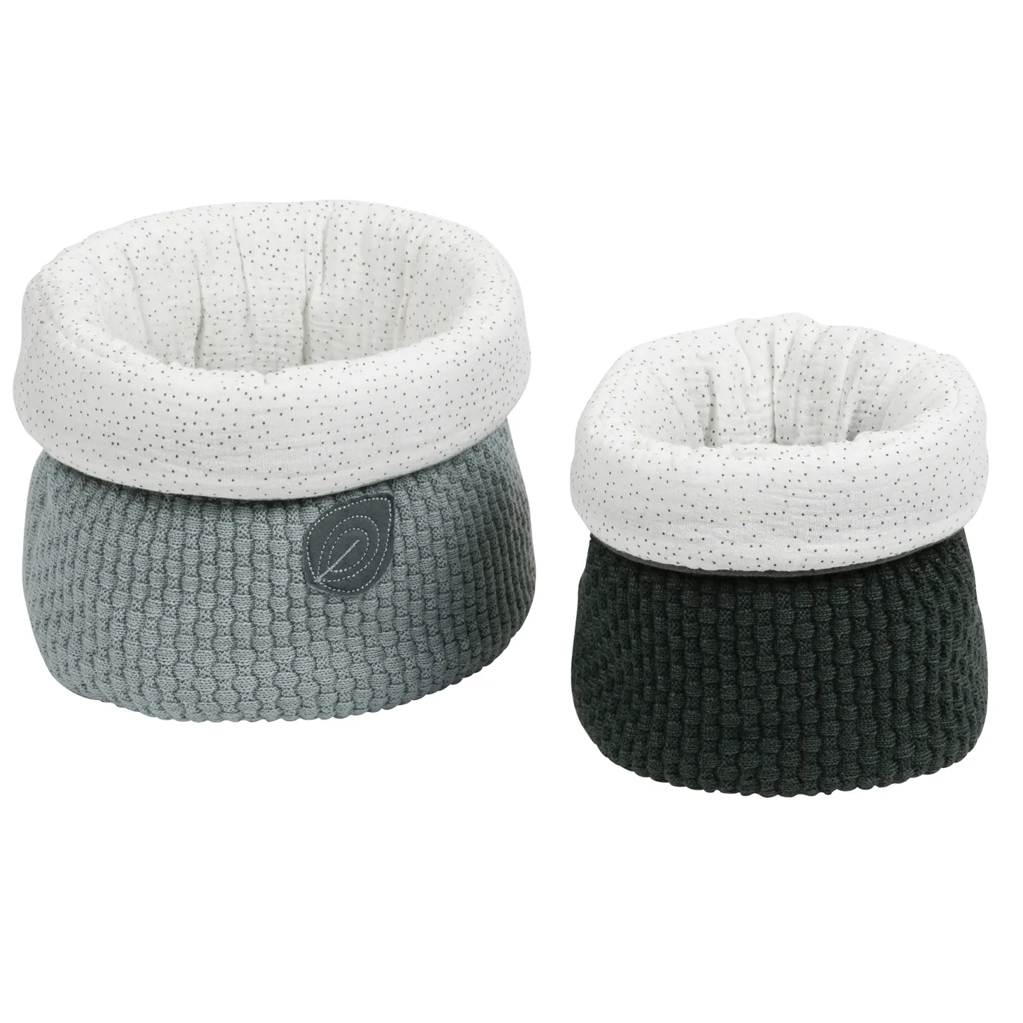 Nattou Set de 2 paniers de soins Axel et Luna Vert/Blanc