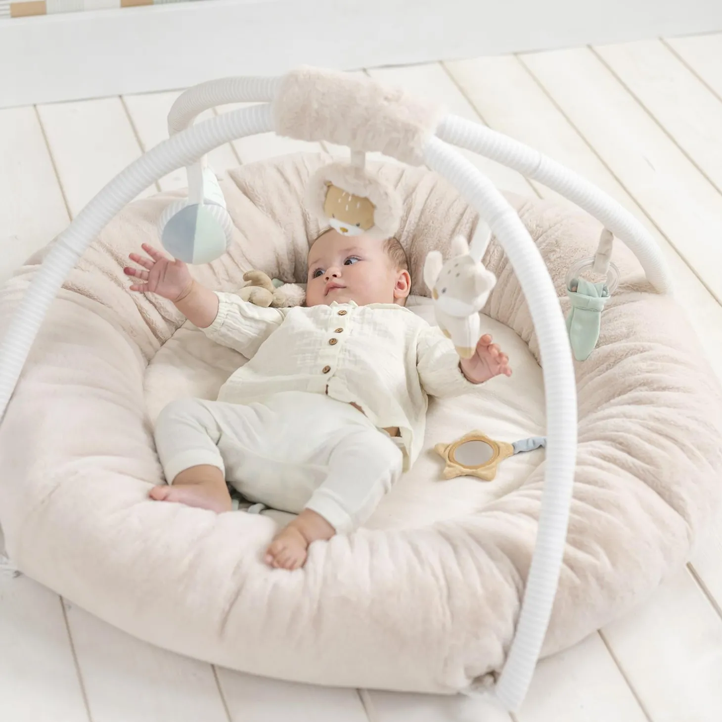 Nattou Tapis pouf avec arches Beige