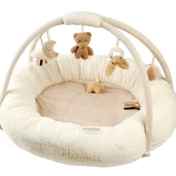 Nattou                    Tapis Pouf avec arches Bouclette Teddy    Ecru            90 cm