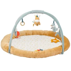 Nattou Tapis pouf d'éveil avec arches Felix et Leo Multicolore