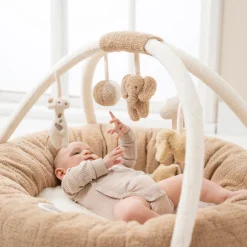Nattou Tapis Teddy pouf avec arches naturel Beige