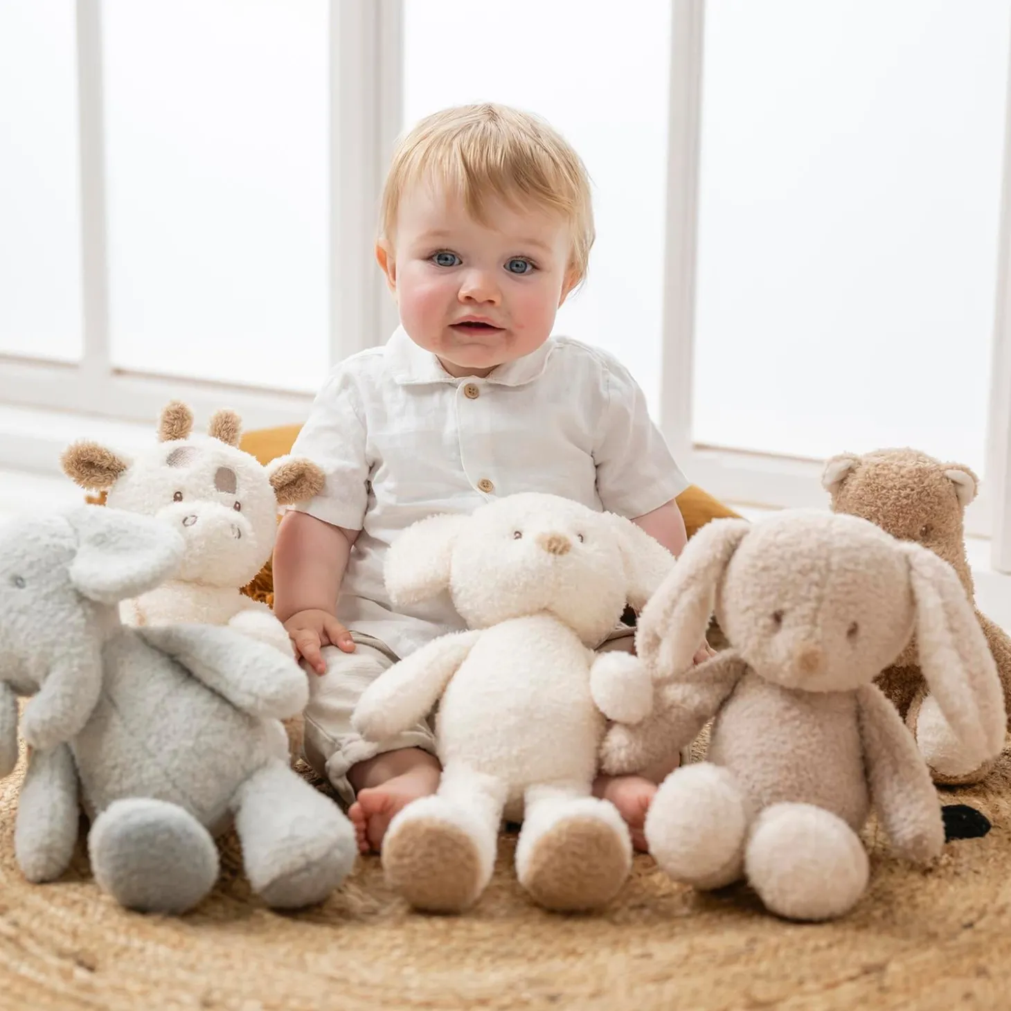 Nattou Teddy Peluche Souris Ecru