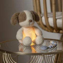 Nattou Veilleuse Mini Peluche Chien Bouclette Teddy Ecru