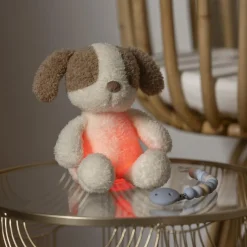 Nattou Veilleuse Mini Peluche Chien Bouclette Teddy Ecru