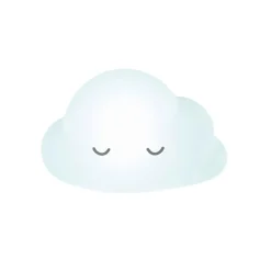 Nattou                    Veilleuse nuage avec télécommande    Blanc
