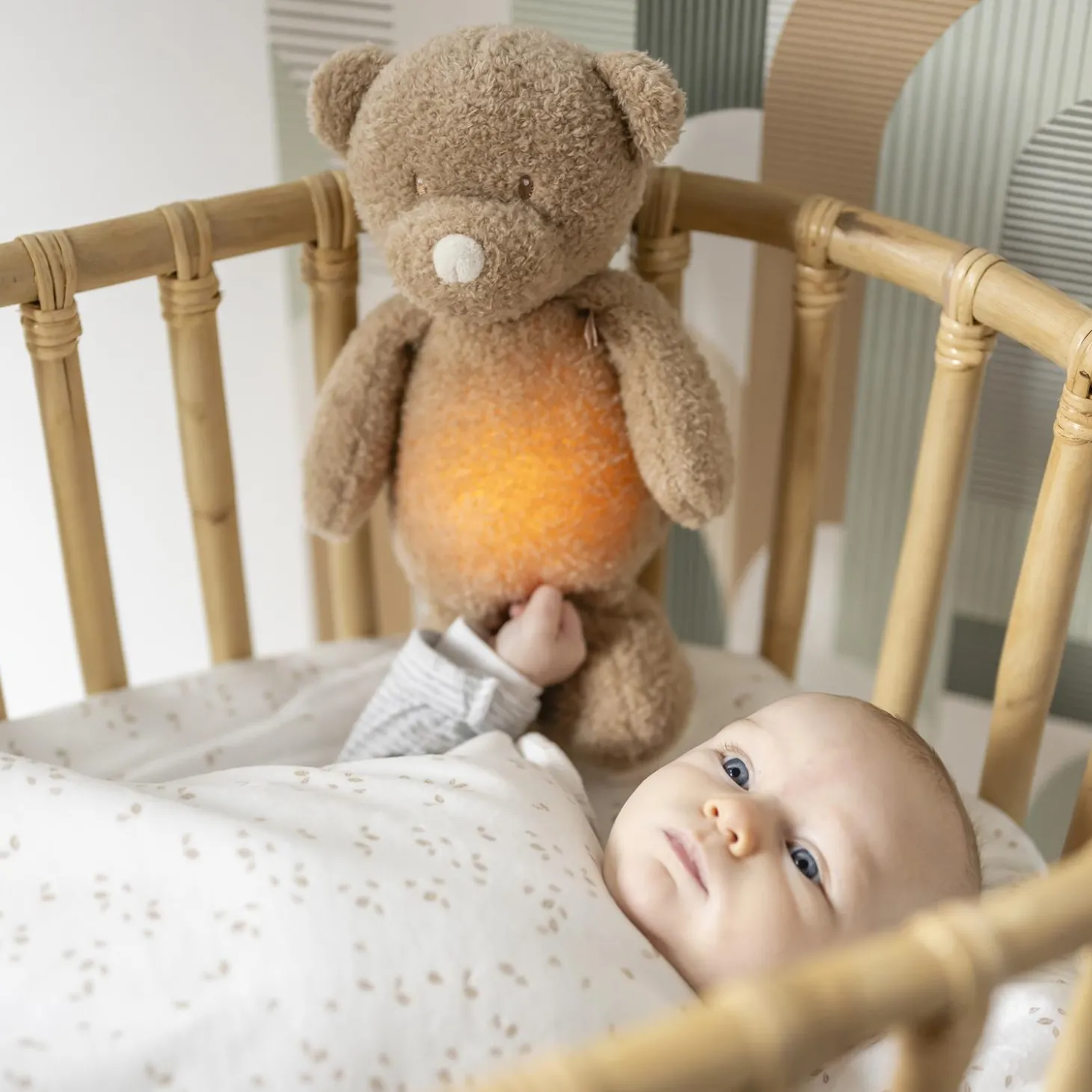 Nattou Veilleuse peluche teddy Sleepy Ours Caramel